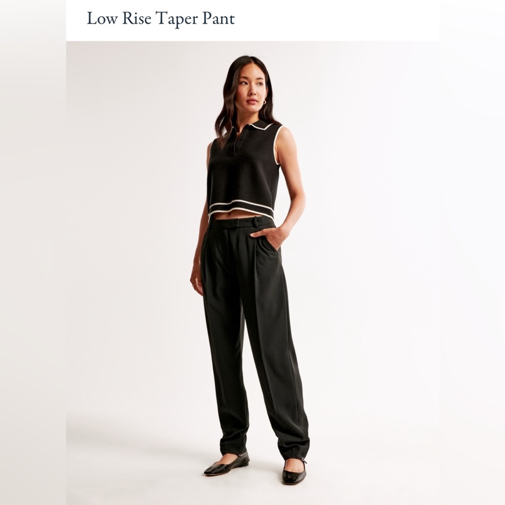 NWT Abercrombie 27 4R tapered dress pants black - Picture 1 of 10